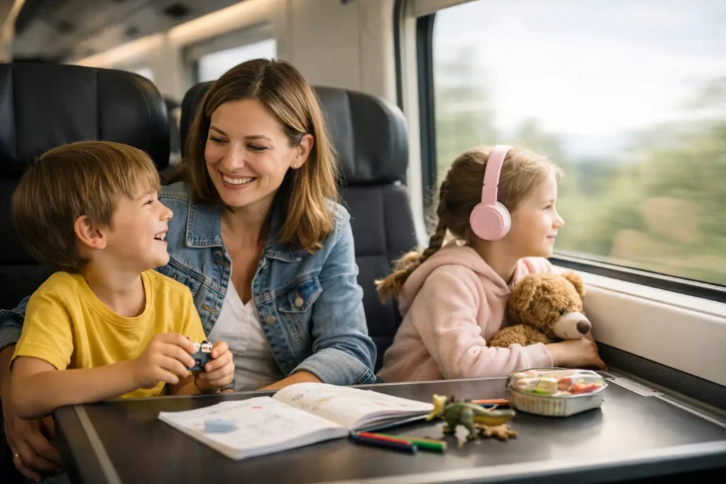 Cómo viajar en tren con niños sin estrés