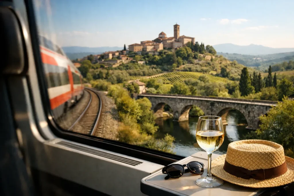 Ejemplo de ruta slow travel Italia en tren